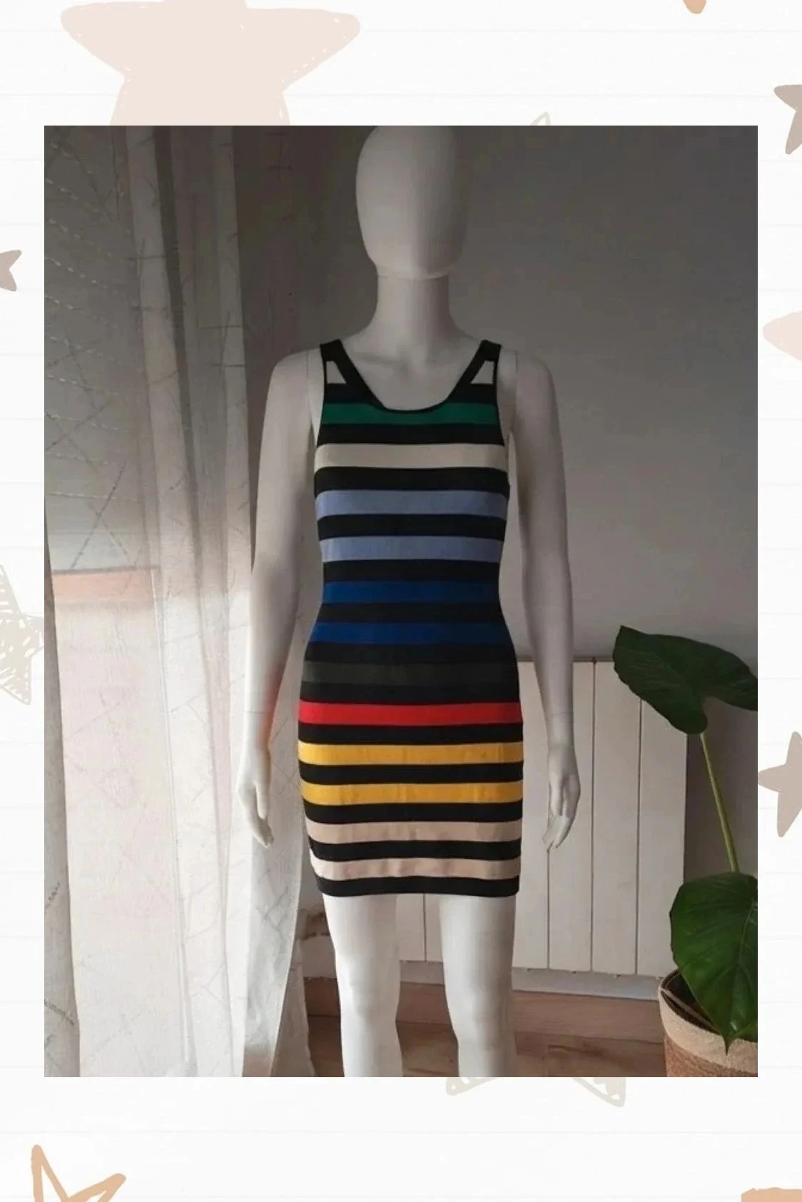 Vestido ajustado - Estilo elástico S/M